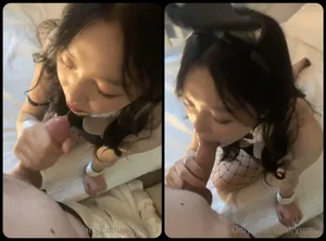 Thỏ con nứng lồn thích liếm buồi to